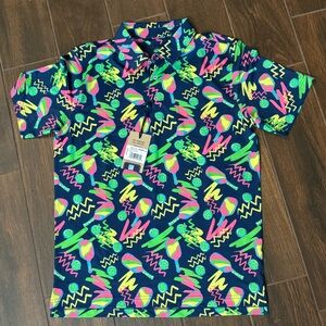 NWT! Chubbies “the backhand winners” performance polo for men size M